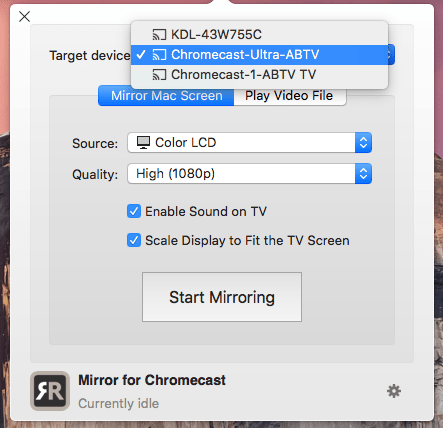 chromecast app update for mac